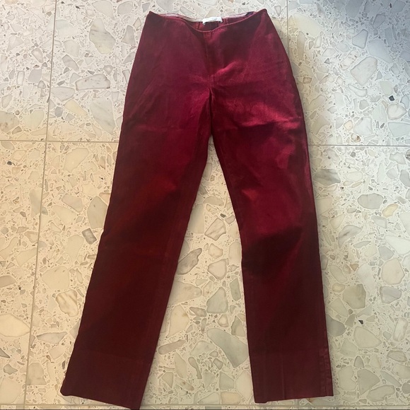 Vintage Emilio Pucci Raspberry Velvet Trousers, Small - Picture 4 of 5